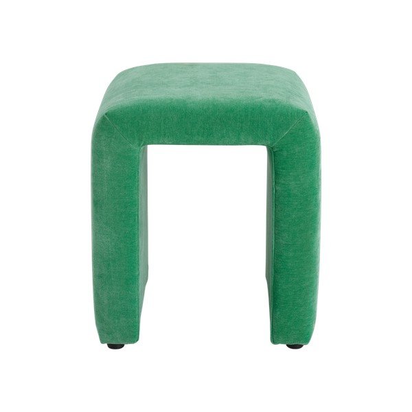 Poggiapiedi verde con rivestimento in ciniglia Pigally – Ellos Home-image-3
