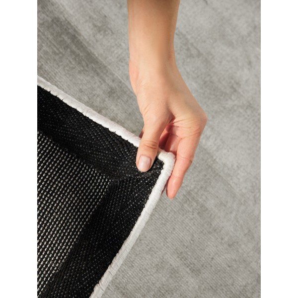 Tappeto grigio in viscosa tessuto a mano 120x180 cm Noemi – Vikosa-image-4