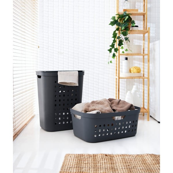 Cesto portabiancheria in plastica da 39 l Jona - Rotho-image-4