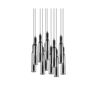 Apparecchio a sospensione LED con paralume in vetro ø 50 cm in argento Lucent - Trio Select