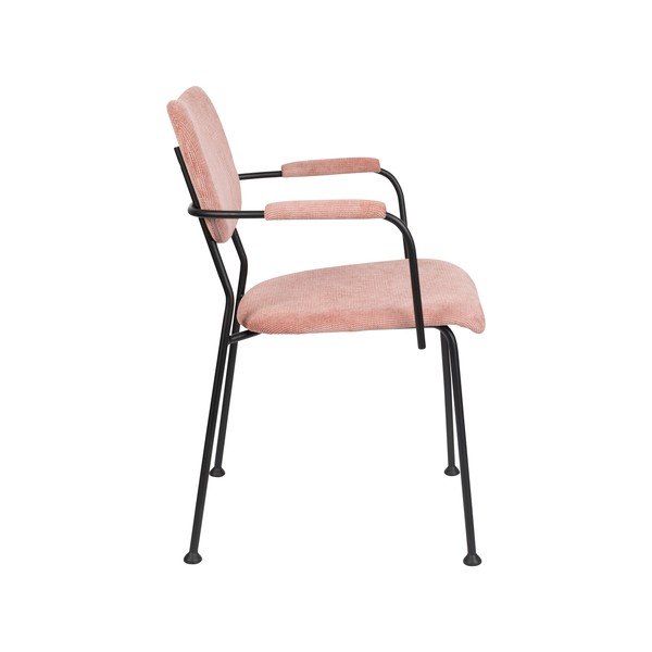 Sedie da pranzo rosa chiaro in set di 2 Benson - Zuiver-image-3