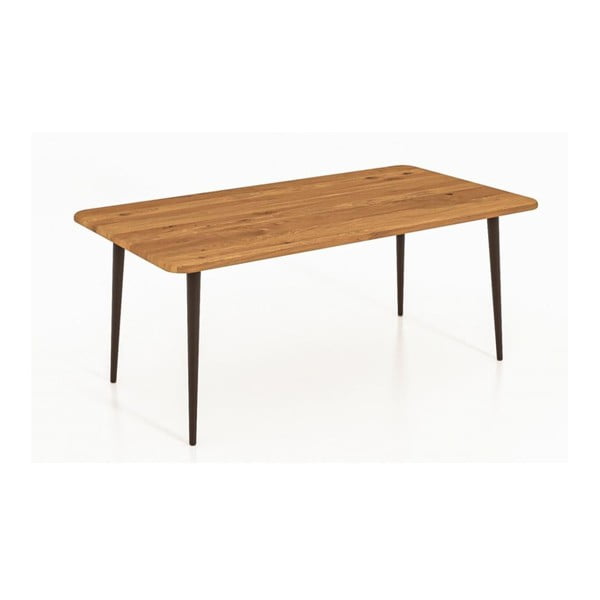 Tavolino in legno di quercia di colore naturale 90x90 cm Kula - The Beds