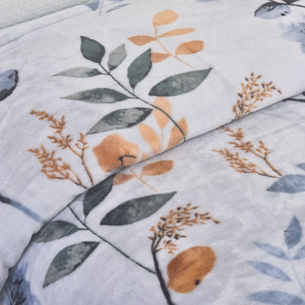 Set copripiumino e federa blu polveroso in micropile per letto singolo 140x200 cm Greta – My House-image-2