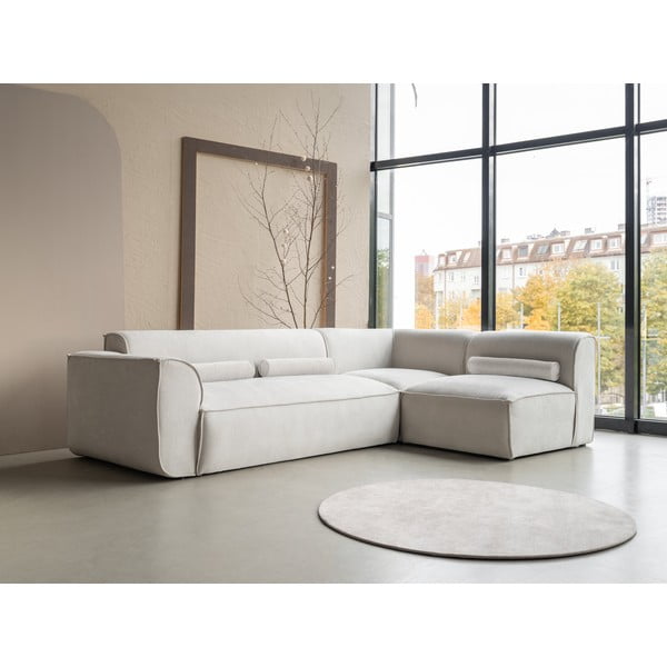 Divano angolare componibile color crema (con penisola a destra) Flex Felix – Miuform-image-3