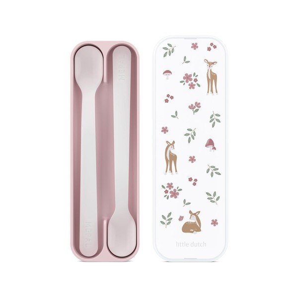 Set di cucchiai da bambini rosa chiaro in plastica 2 pz Fairy Garden – Mepal