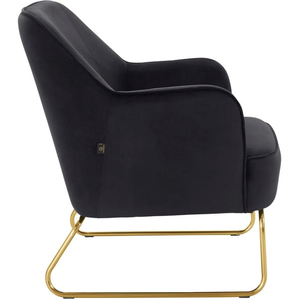 Poltrona in velluto nero Joshua - Støraa-image-3