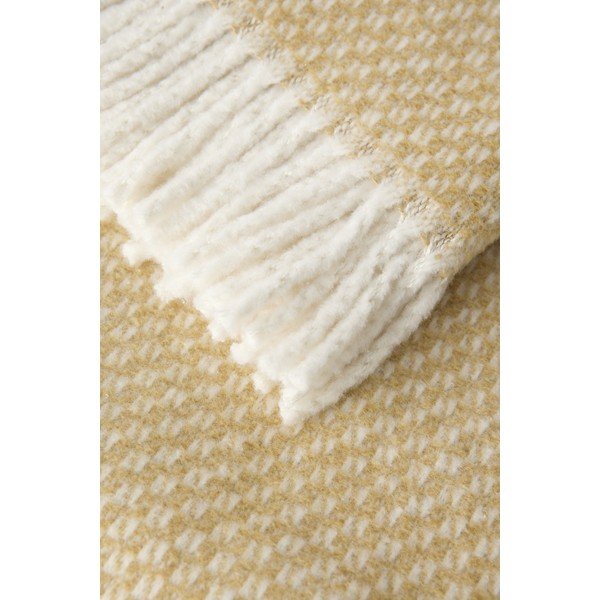 Coperta beige in misto cotone 140x180 cm Wabi – Euromant-image-1