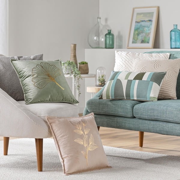 Federa decorativa in velluto 45x45 cm Oxalis – douceur d'intérieur-image-3