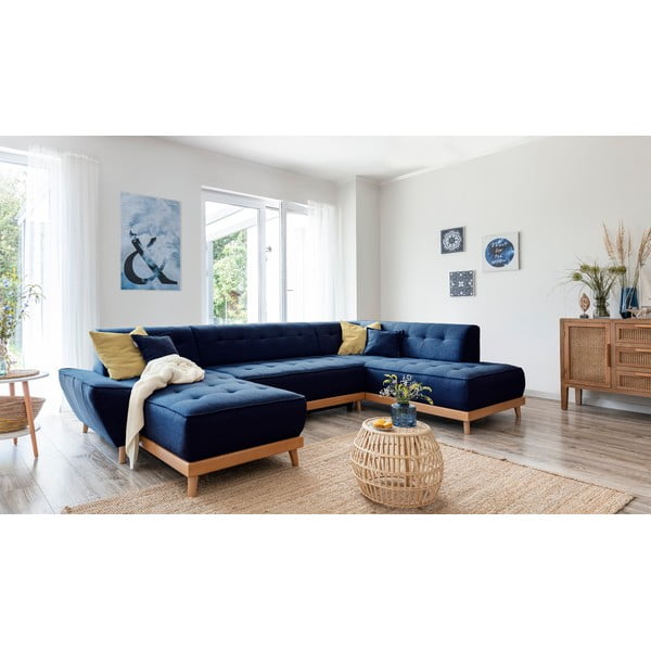 Divano letto a U blu navy, angolo destro Dazzling Daisy - Miuform-image-4