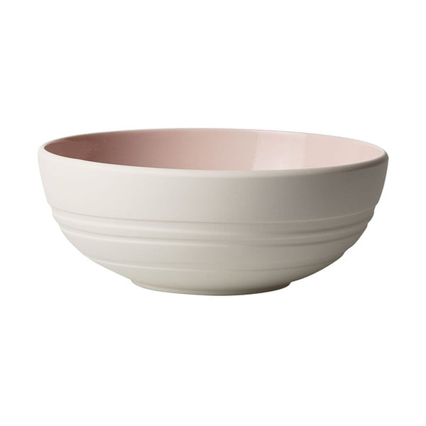 Ciotola in porcellana bianca e rosa Villeroy & Boch Leaf, 850 ml - Villeroy&Boch