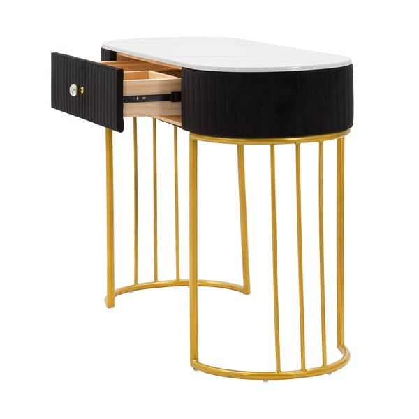 Consolle in nero e oro 43x100 cm Montpellier - Mauro Ferretti-image-2