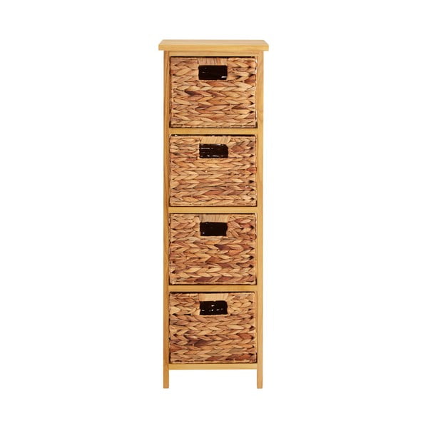 Cassettiera alta in legno massiccio di pavlovnia in colore naturale 32x100 cm - Premier Housewares