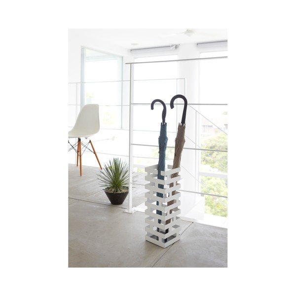 Portaombrelli bianco Brick - YAMAZAKI-image-1