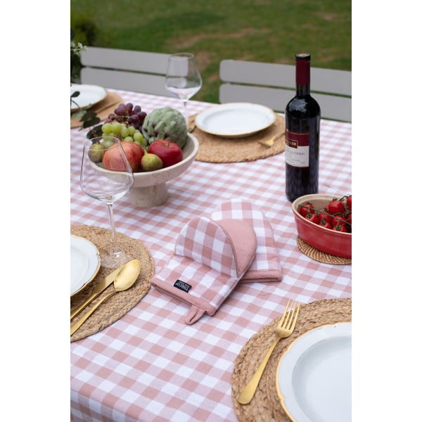 Tovaglia in cotone 150x150 cm Gingham – Tiseco Home Studio-image-1