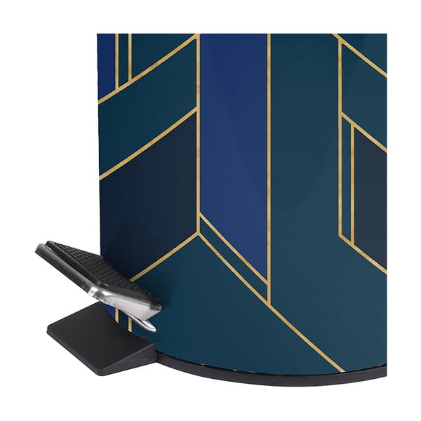 Cestino per la spazzatura blu scuro in metallo con pedale 3 l Achille – douceur d'intérieur-image-1