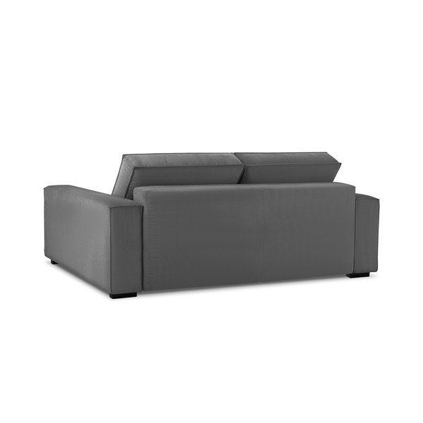 Divano letto in velluto a coste grigio scuro Azalea - Mazzini Sofas-image-3