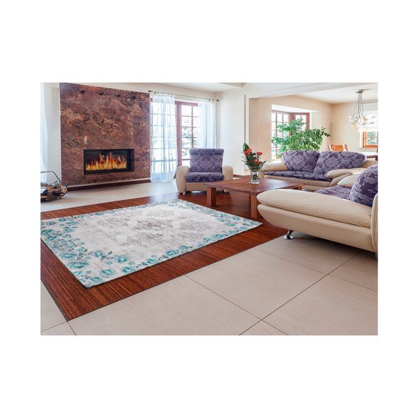 Tappeto blu-grigio Alice, 70 x 135 cm - Universal