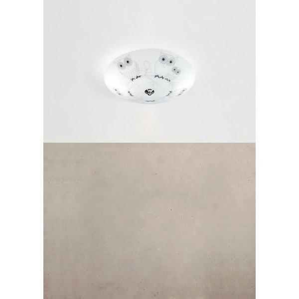 Plafoniera per bambini bianca con paralume in vetro ø 39 cm Ugglarp – Markslöjd-image-1