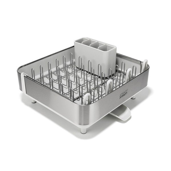 Scolapiatti regolabile argentato in plastica 35,5x38 cm Extend Steel Plus – Joseph Joseph