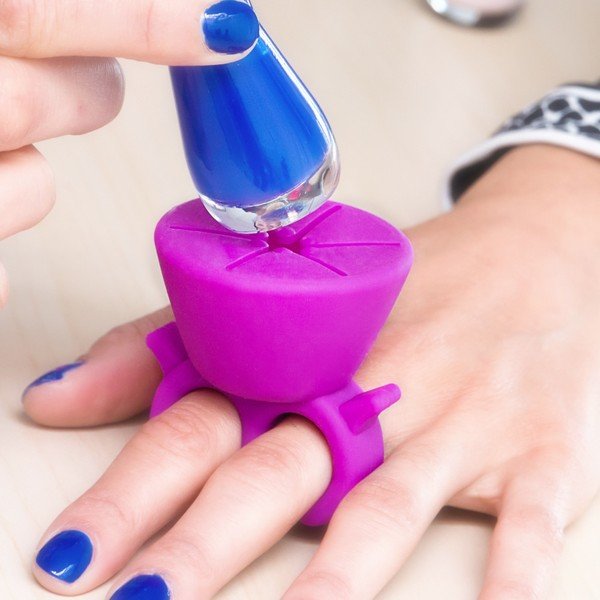 Fialový držák laku na nehty InnovaGoods Home Nail Salon-image-4