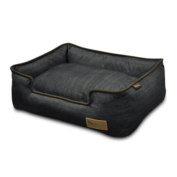 Cuccia in blu scuro per cane 41x71 cm Lounge Bed Denim Medieval Blue / Dark Chocolate L – P.L.A.Y.