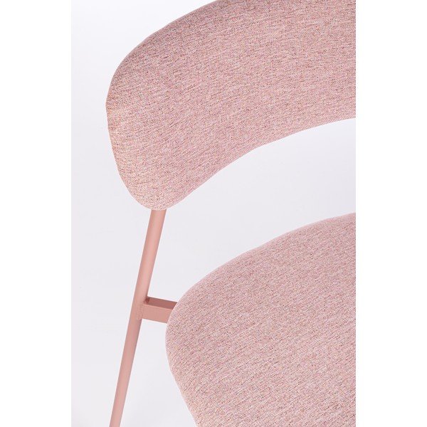 Sedia da pranzo rosa in imbottito Inka – Yes Everyday-image-1