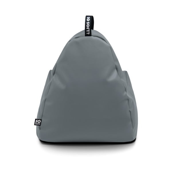 Puof a sacco arancione con rivestimento in finta pelle Chill XL – So Soft?-image-4