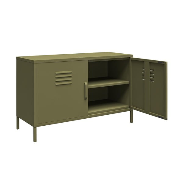 Cassettiera bassa in metallo verde 98x63 cm Bradford - Støraa-image-3