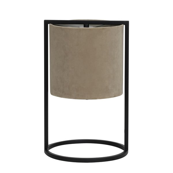 Lampada da tavolo nera e beige (altezza 35 cm) Santos - Light & Living