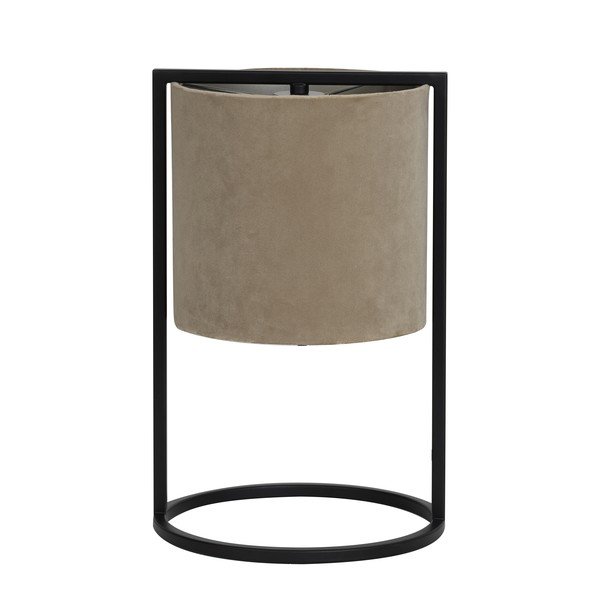 Lampada da tavolo nera e beige (altezza 35 cm) Santos - Light & Living