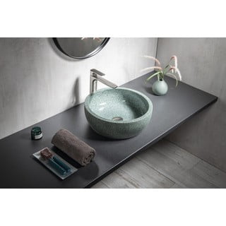 Lavabo rotondo verde in ceramica ø 42 cm Priori – Sapho