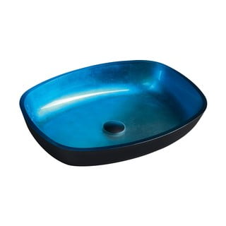 Lavabo blu in vetro 54x39,5 cm Kvaore – Sapho
