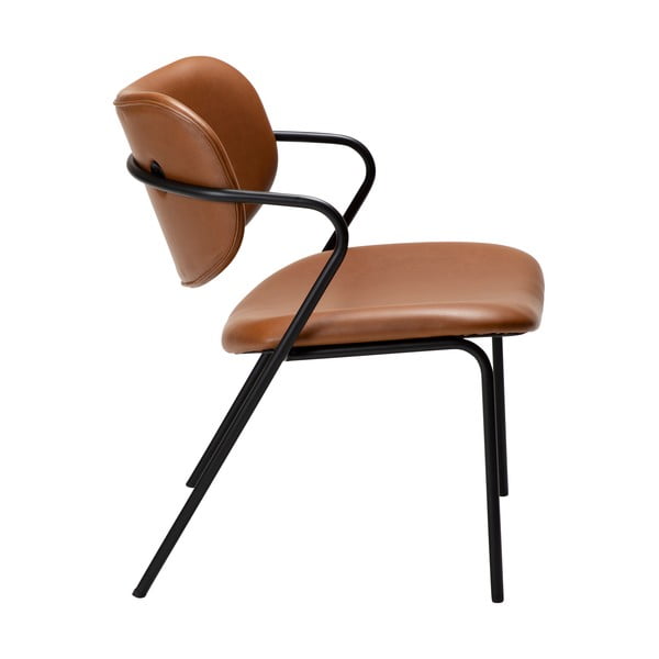 Poltrona in similpelle marrone cognac Zed - DAN-FORM Denmark-image-3