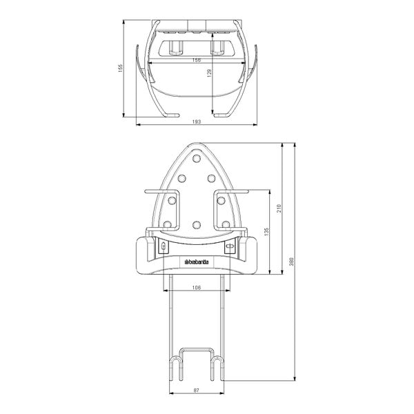 Supporto per asse e ferro da stiro - Brabantia-image-4