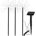 Illuminazioni esterne in set LED con alimentazione a pannelli solari con picchetto 3 pz (altezza totale 40 cm) Firework  – Star Trading