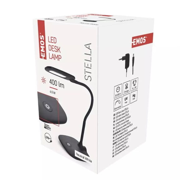 Lampada da tavolo dimmerabile a LED nero opaco (altezza 55 cm) Stella - EMOS-image-1