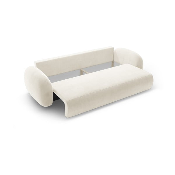 Divano color crema allungabile/con contenitore con rivestimento in velluto 262 cm Tonale – Cosmopolitan Design-image-3