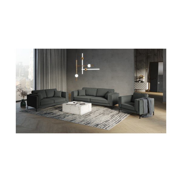 Divano grigio scuro , 230 cm Attilio - Milo Casa-image-4