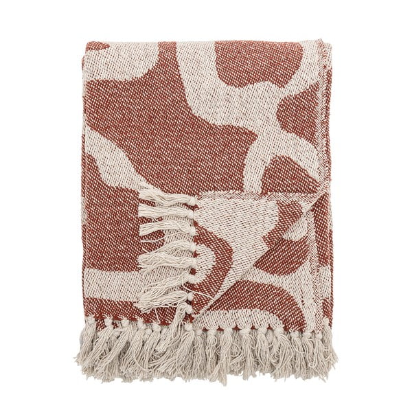 Coperta marrone in cotone riciclato 130x160 cm Salobre – Bloomingville-image-3