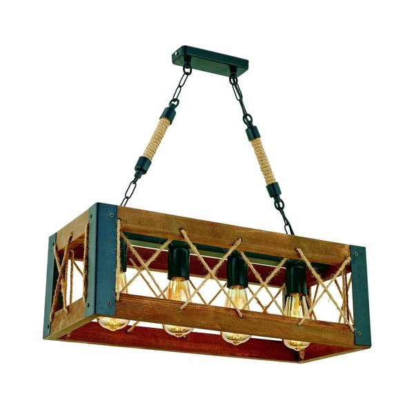 Lampada a sospensione in legno di carpino Çapraz Halatlı - Beacon