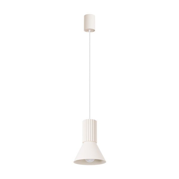 Lampadario beige in metallo ø 14 cm Niru – Sollux