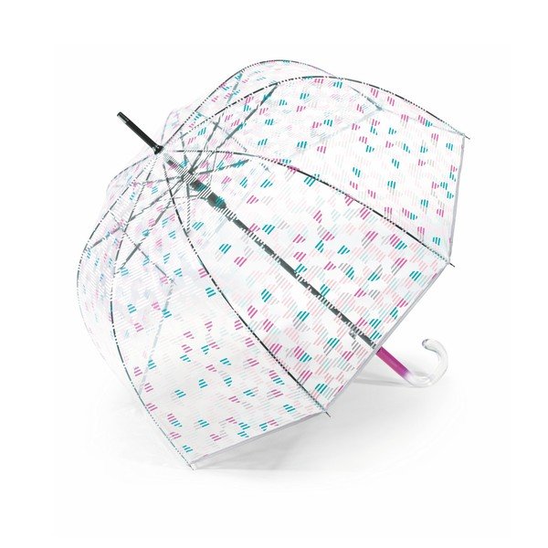 Transparentní holový deštník Ambiance Birdcage Geometric, ⌀ 88 cm