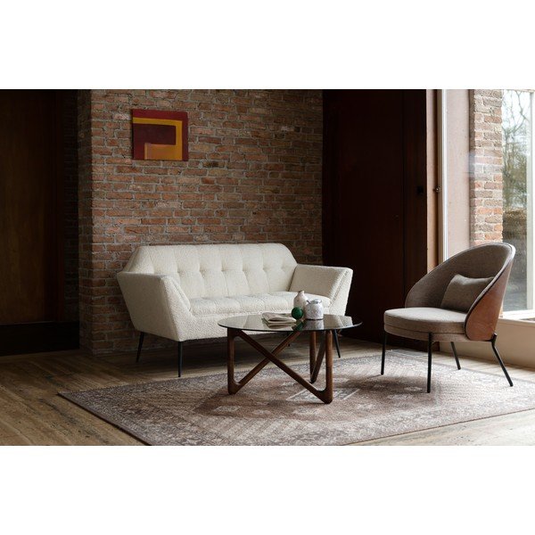 Divano bouclé crema 150 cm Kate - Dutchbone-image-3