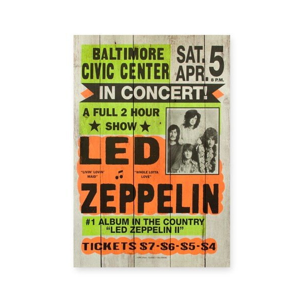 Insegna in legno di pino Led Zeppeling, 60 x 40 cm - Really Nice Things