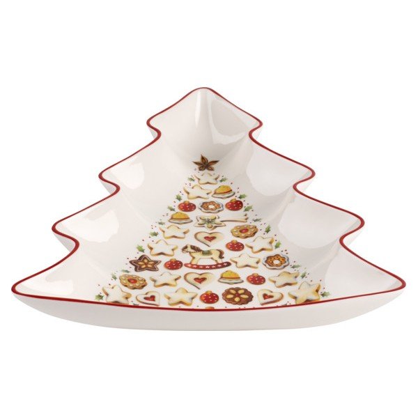 Ciotola da portata in porcellana rossa e bianca a forma di albero di Natale Villeroy & Boch Tree - Villeroy&Boch-image-1