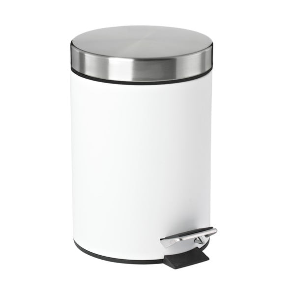Odpadkový koš s pedálem Confetti, bílý