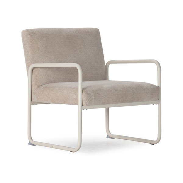 Poltrona beige con rivestimento in ciniglia Vince – MOME