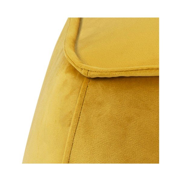 Pouf Mie in velluto giallo, 40 x 40 cm - Actona-image-2