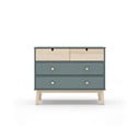 Cassettiera per bambini verde polveroso 100x81x40 cm Estefania – Marckeric