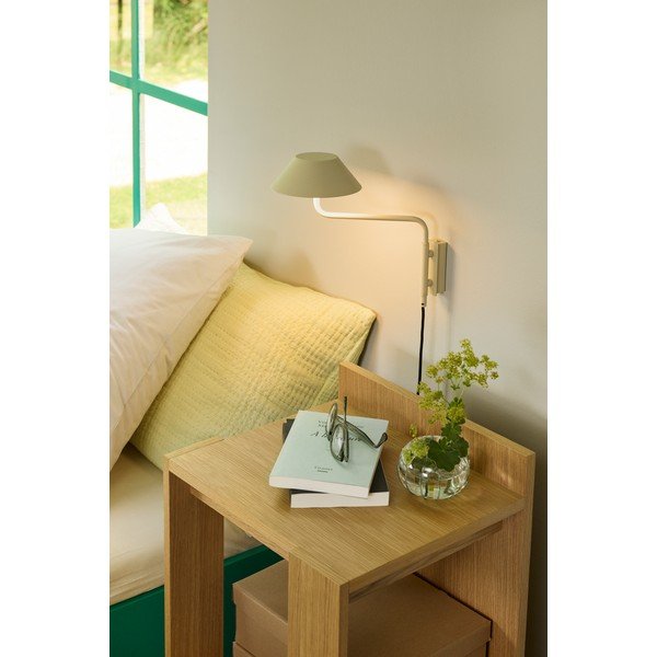 Lampada da parete LED beige in metallo con alimentazione a corrente con intensità regolabile ø 30 cm Cover – Hübsch-image-1